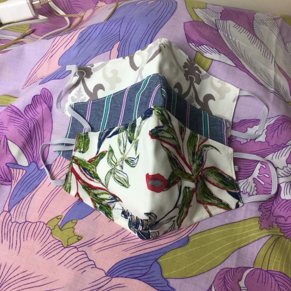 NEW 3 Pc Face Masks custom made triple layered